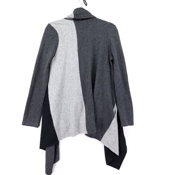 Bloomingdale's Cashmere Cardigan Size Small Open Front Sweater Colorblock - Picture 2 of 12